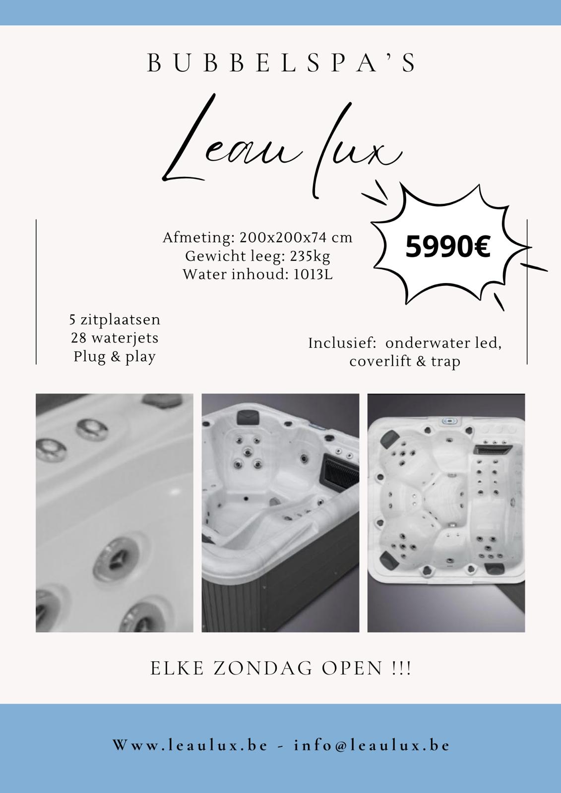 700 L HOTTUB – 2 PERS  MET EXTERNE INOX (304) KACHEL