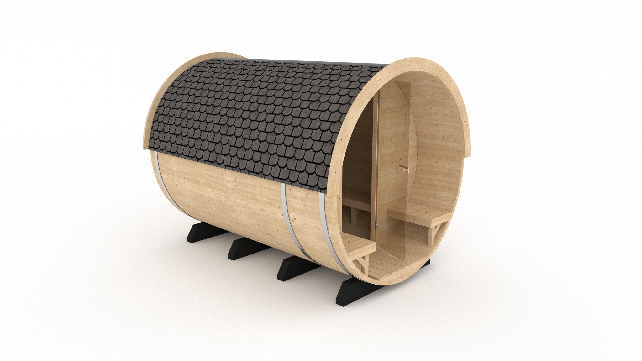 Barrelsauna M 4-6 personen